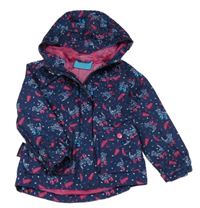 Tmavomodrá funkčná šušťáková jarná bunda s pejsky a kapucňou Mountain Warehouse