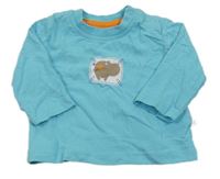 Tyrkysové tričko s hrochem Liegelind