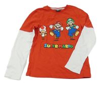 Červeno-bílé triko s Máriem 