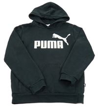 Černá mikina s logem a kapucí Puma