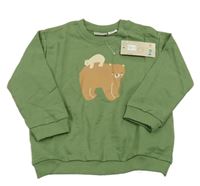 Nové - Zelená mikina s medvedíkmi Lupilu