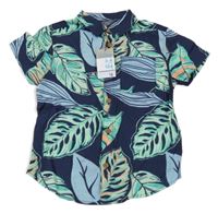 Nové - Tmavomodrá košile s listy Primark