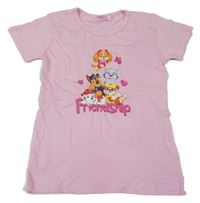 Světlerůžové tričko s Paw Patrol Nickelodeon