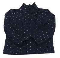 Tmavomodro-biely bodkovaná ý rolák PRIMARK