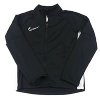 Černo-bílá funkční sportovní propínací mikina s logem Nike