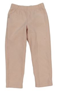 Svetloružové fleecové funkčné nohavice s logom Quechua