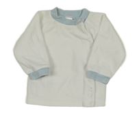 Bielo-svetlomodrá zamatová prepínaci mikina C&A