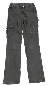 Tmavošedé cargo teplákové rifle 