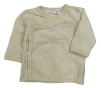 Smotanová rebrovaná zamatová zavinovací prepínaci mikina s nápismi Ergee