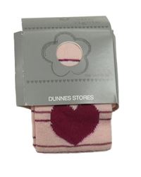 Nové - ružovo-vínovo-biele pruhované pančuchy St. Bernard