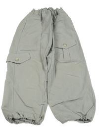 Svetlosivé paper bag nohavice s vreckom ZARA