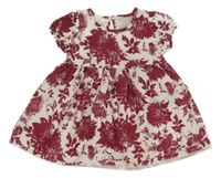 Bielo-vínové kvetované šaty SHEIN