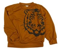Medová mikina s tigrom