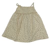Smotanové bodkovaná é letné šaty Topomini
