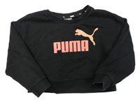Černá crop mikina s logem PUMA