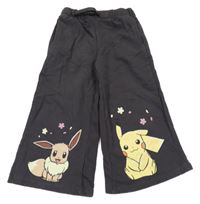 Černošedé wide leg tepláky s Pikachu sinsay