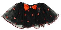Kockovaným - Čierna tylová sukňa s Minnie zn. Primark