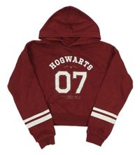 Vínová crop mikina s číslom a kapucí - Harry Potter H&M