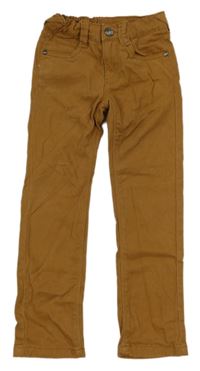Hnedé plátenné skinny nohavice Dopodopo