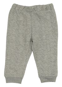 Sivé melírované vzorované tepláky