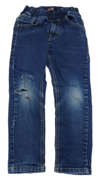 Modré jogger rifle s prošoupáním