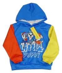 Nové - Modro-žlto-červená mikina so psy a kapucňou Shein