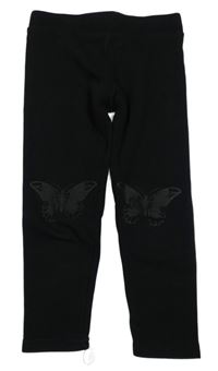 Čierne zateplené legíny s motýly Primark
