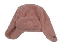 Starorůžová kožešinová beranice C&A