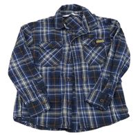 Tmavomodro-bílá kostkovaná košile H&M