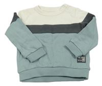 Zelenošedo-smetanovo-tmavosivá mikina C&A