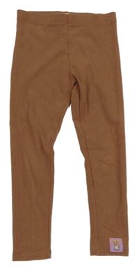 Hnědé žebrované legíny s nášivkou Next