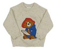 Světlebéžový vlněný svetr s Paddingtonem Nutmeg