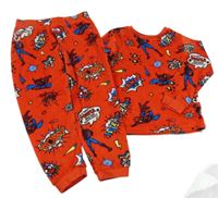 Červené plyšové pyžamo se Spidermanem M&S