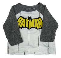 Bílo-tmavošedé triko s Batmanem Next