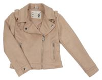 Pudrový semišový podšitý krivák s volánk Dopodopo