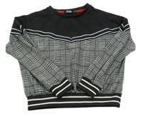 Čierno-kockovaná mikina Europe Kids