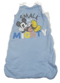 Světlemodrý zateplený spací pytel s Mickeym George