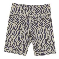 Béžovo-fialové vzorované športové elastické kraťasy H&M