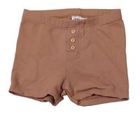 Hnedé vzorované nohavičkové plavky s gombíkmi H&M