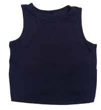 Tmavomodrý rebrovaný crop top George