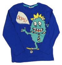 Modré triko s příšerkou kids