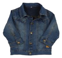 Tmavomodrá rifľová bunda s vreckami