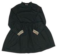 Černo-zelené třpytivé lehké šaty Nutmeg