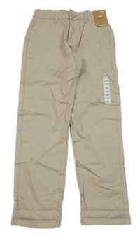Nové - béžové plátěné chino kalhoty dunnes