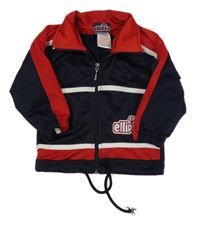 Tmavomodro-červená športová prepínaci mikina