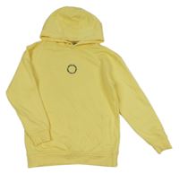 Žlutá mikina s výšivkou a kapucí George