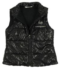 Čierna šušťáková zateplená vesta