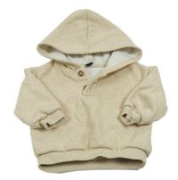 Svetlobéžová melírovaná mikina s kapucňou kiabi