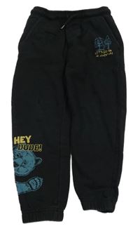 Černé tepláky s nápisem Pep&Co