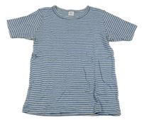 Modro-šedé pruhované pyžamové triko TCM